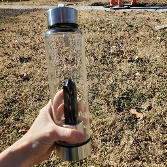 🖤Obsidian Point Glass Waterbottle🖤 - Picture 4 of 6